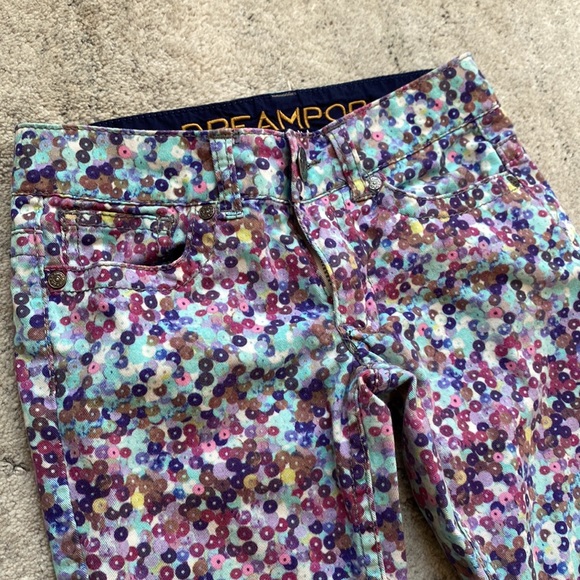 Cynthia Rowley colored jeans with sequin print - Picture 2 of 3